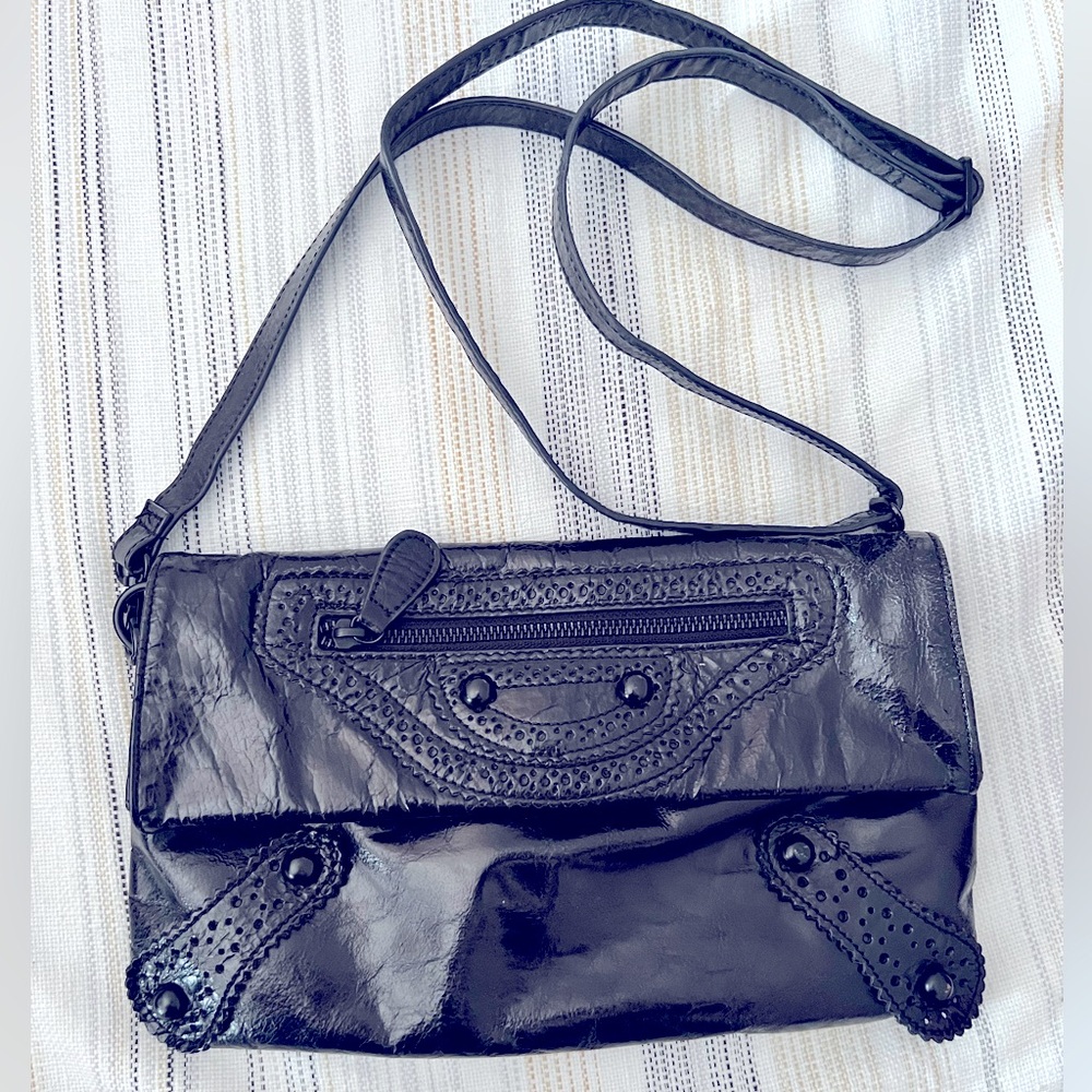 Danier Leather Moto Style Crossbody Bag